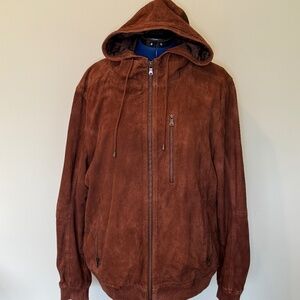 Carbon 2 Cobalt Mens Suede Hoodie - XL